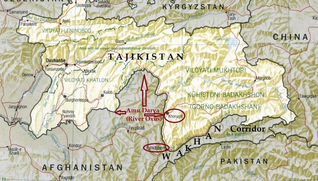 Map of Tajikistan with surrounding countries from the Perry-Castañeda Library Map Collection, University of Texas. Simerg news avalanche