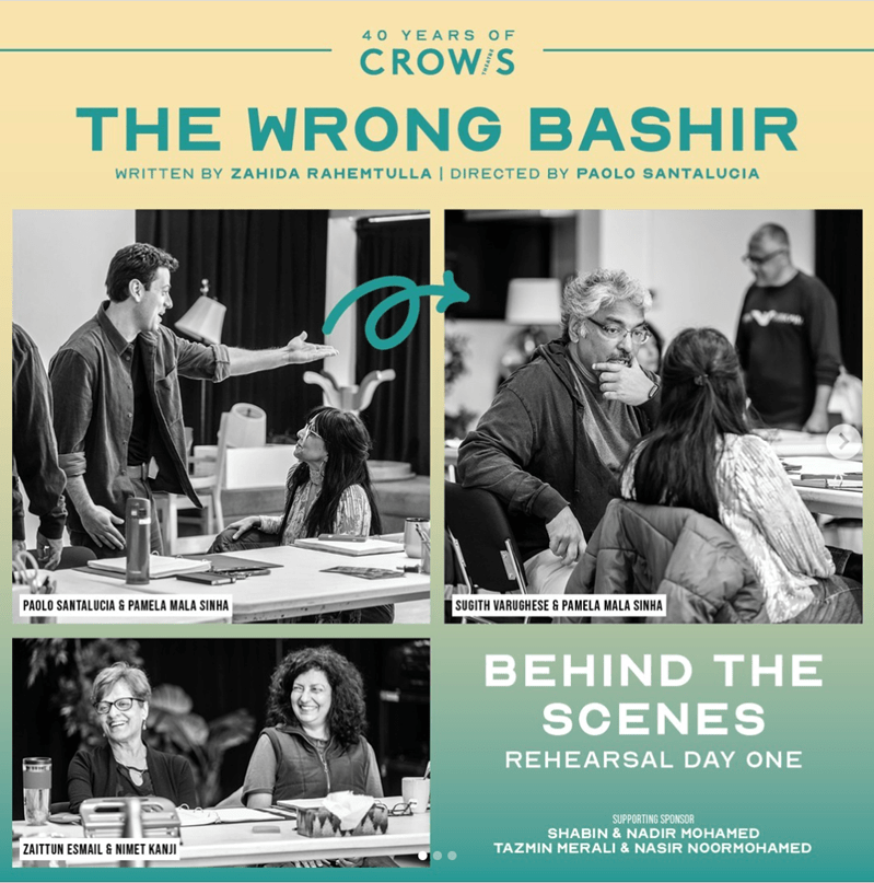 The Wrong Bashir by Zahia Rahemtulla, Crow Theatre Toronto debut
