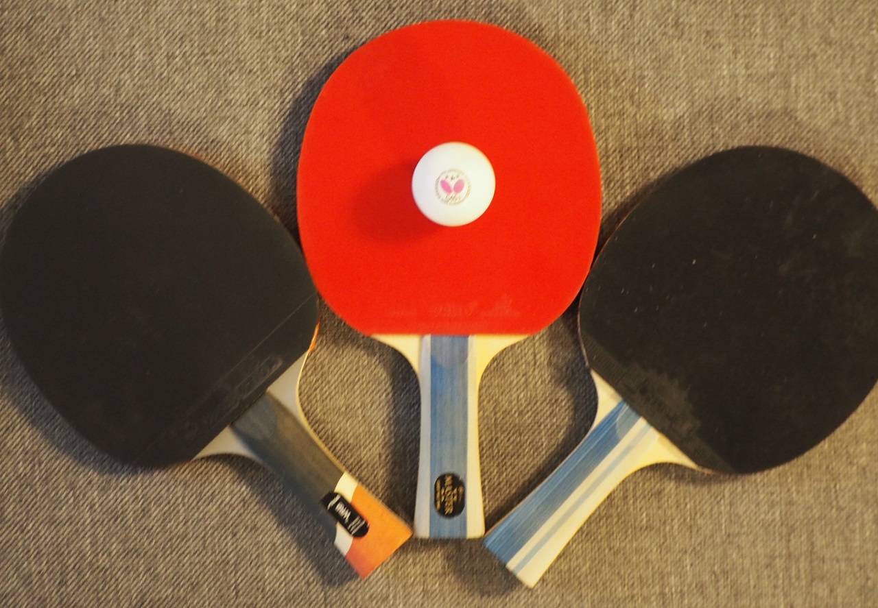 Malik Merchant's table tennis bats
