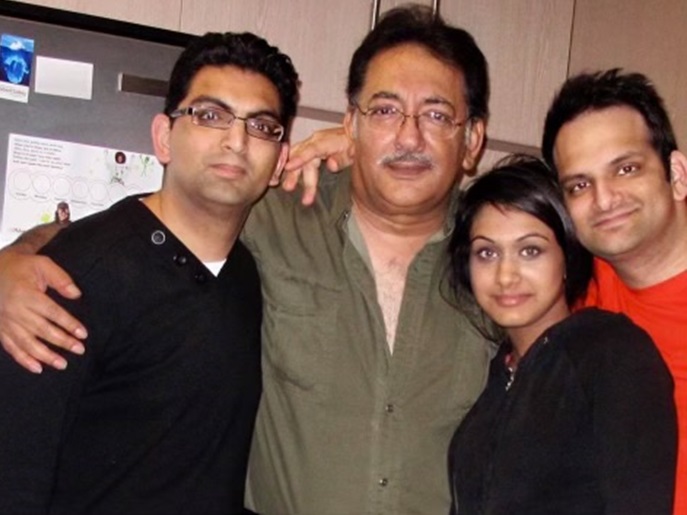 Salim Jiwa with his children Farouk, Hafeez, and Alyia. Photograph: Jiwa Family Collection.