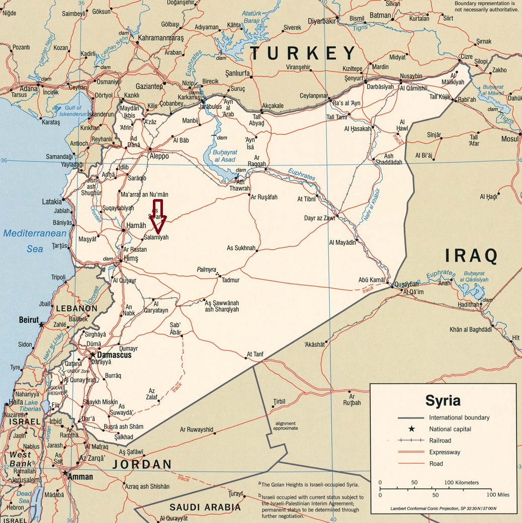 Syria Map, University of Texas, 
