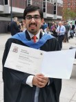 Ghulam Muhammad Baig with his degree in Politics and International Relations University of Strathclyde