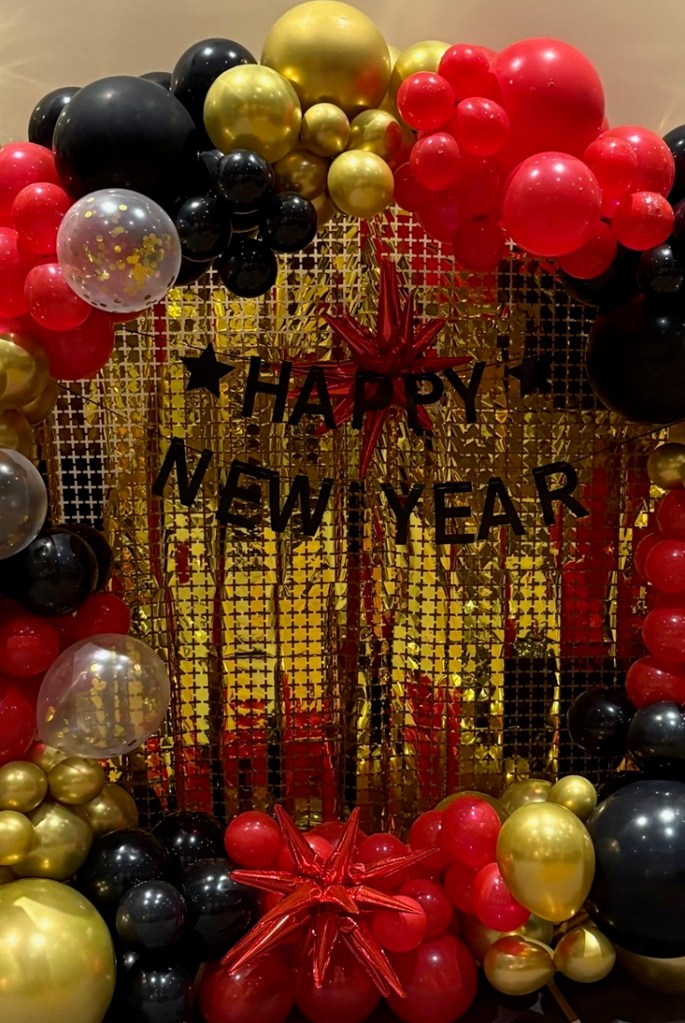 New Year 2025 decoration in the foyer of Calgary Headquarters Jamatkhana, December, 31, 2024.