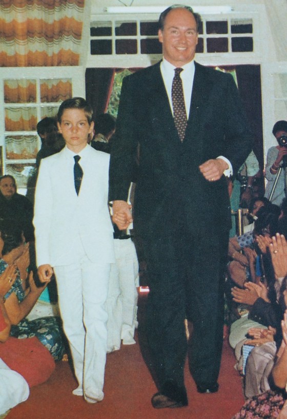 the late Aga Khan with Prince Rahim