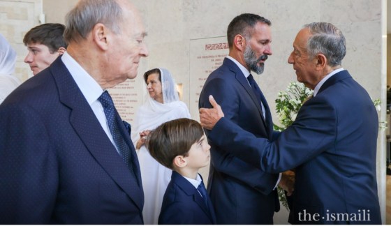 Prince Amyn, Prince Sinan, Prince Rahim and Portuguese president.