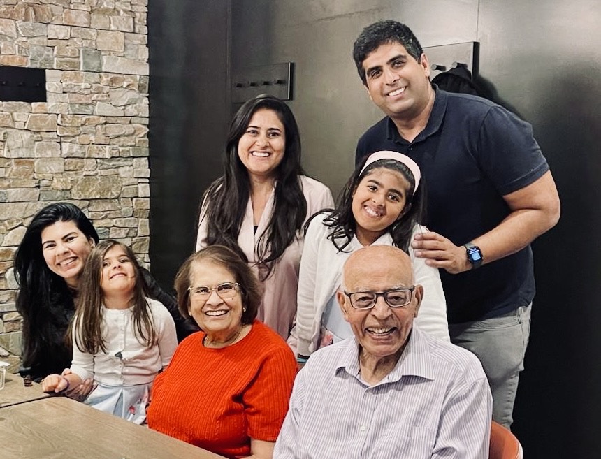 Sadrudin Hassam with his family. Photograph: Sadrudin Hassam Family collection.